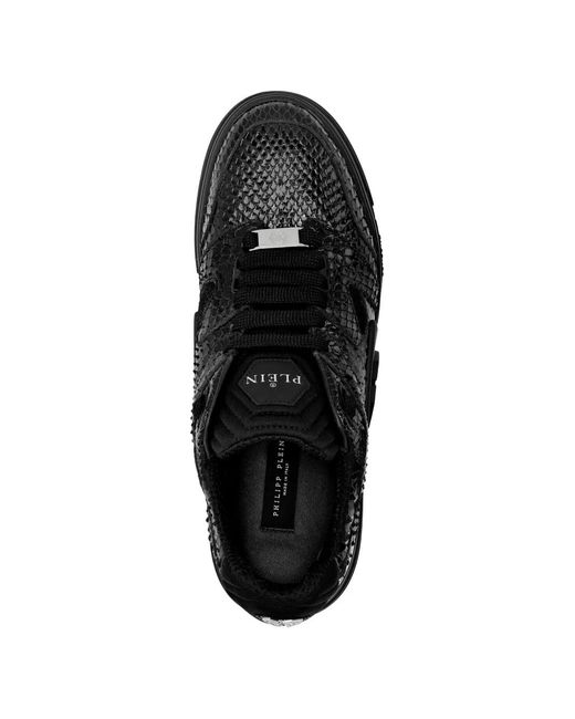 Philipp Plein Black Phantom Python Leather Sneakers