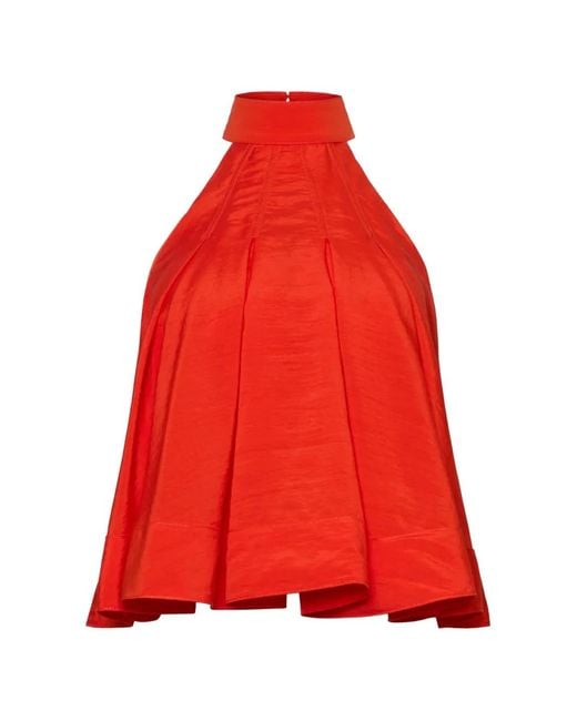 Cinq À Sept Red Jagger Halterneck Top