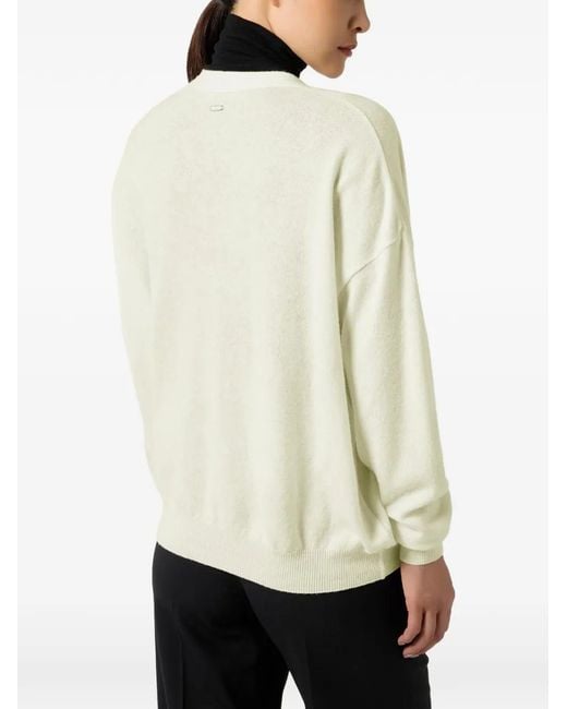 Paul & Shark White Fine-Knit Cardigan
