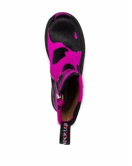 CAMPERLAB Pink Eki Cow Print Boots for men