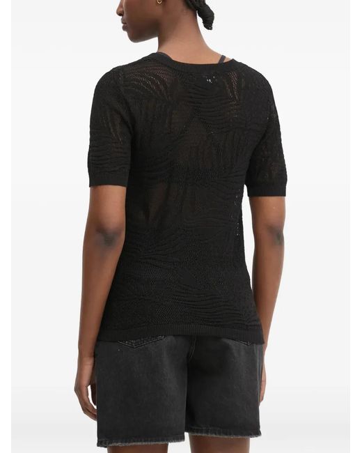 Desigual Black Patterned T-Shirt