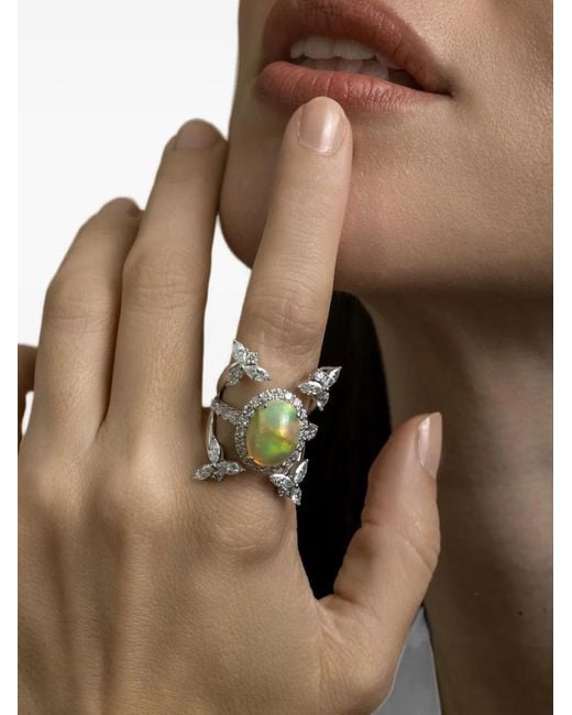 YEPREM Brown Reign Supreme Opal And Diamond Ring