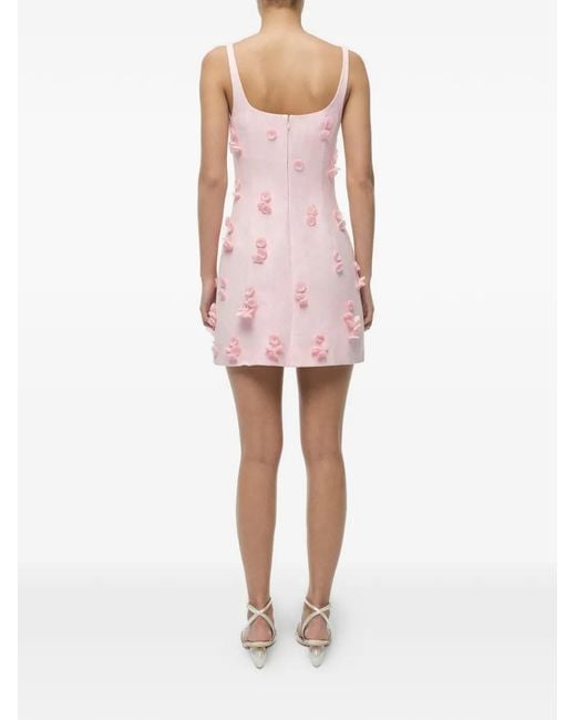 Jonathan Simkhai Pink Cailinn Floral-Appliqué Dress