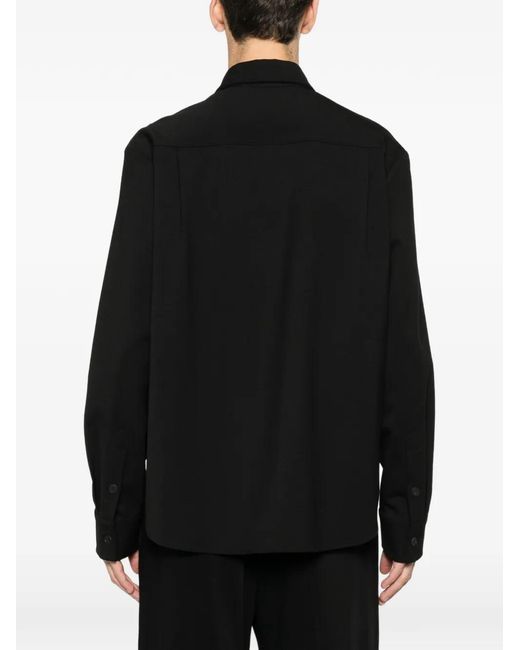 MEDEA Black Reversed-Pocket Shirt for men