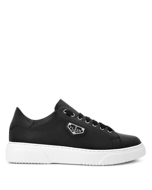 Zapatillas con placa del logo Philipp Plein de color Black