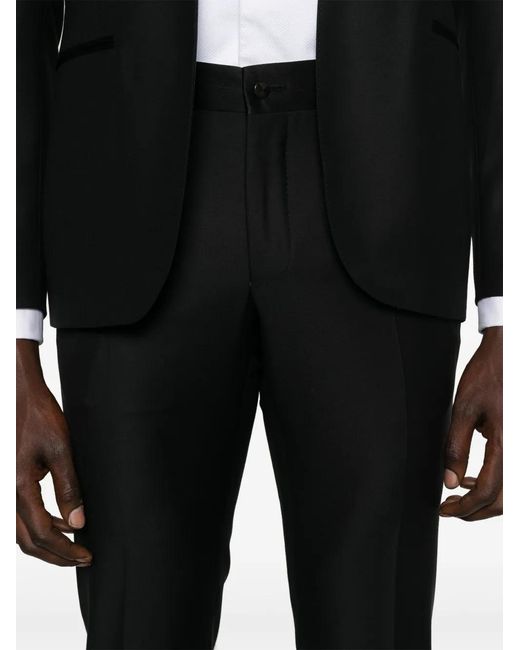 Canali Black Shawl-Lapels Suit for men