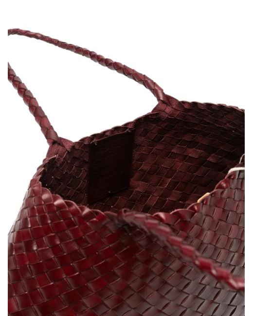 Dragon Diffusion Brown Big Santa Croce Woven Shoulder Bag