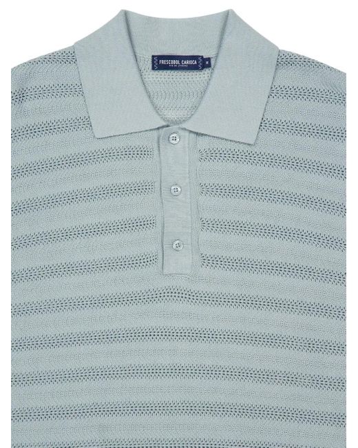 Frescobol Carioca Blue Vidal Button-Up Polo for men
