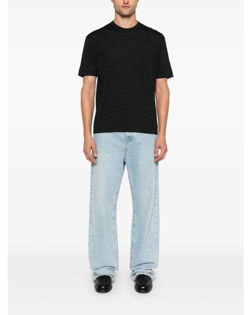 D4.0 Black Wool Sweater for men