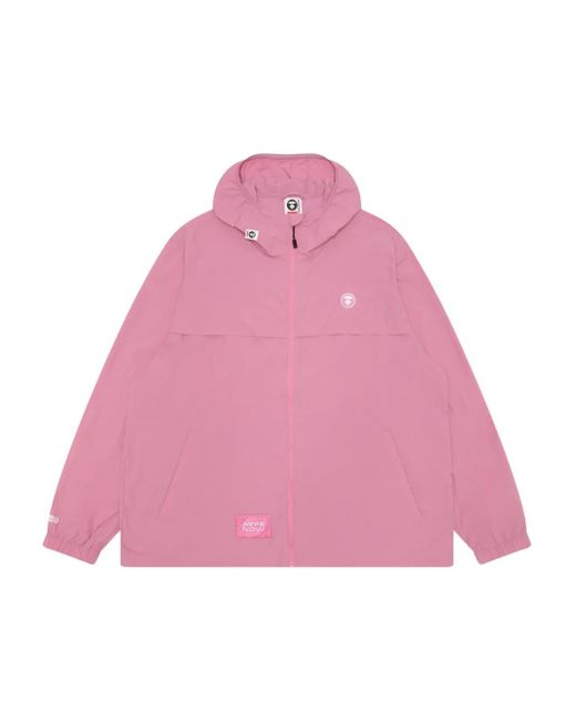 Giacca Leggera Con Cappuccio di Aape By A Bathing Ape in Pink da Uomo