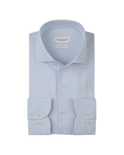 Profuomo Blue Button-Fastening Shirt for men