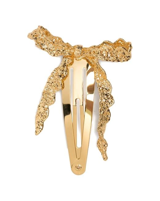 ShuShu/Tong Metallic X Yvmin Bow-Detail Textured Hair Clip