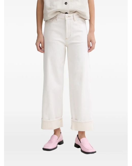 Marc O' Polo White Turn-Up Cuff Jeans