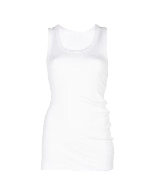 Agolde White Twisted Poppy Tank Top