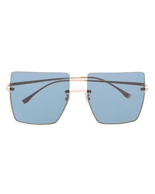 Fendi Metallic Square-frame Sunglasses
