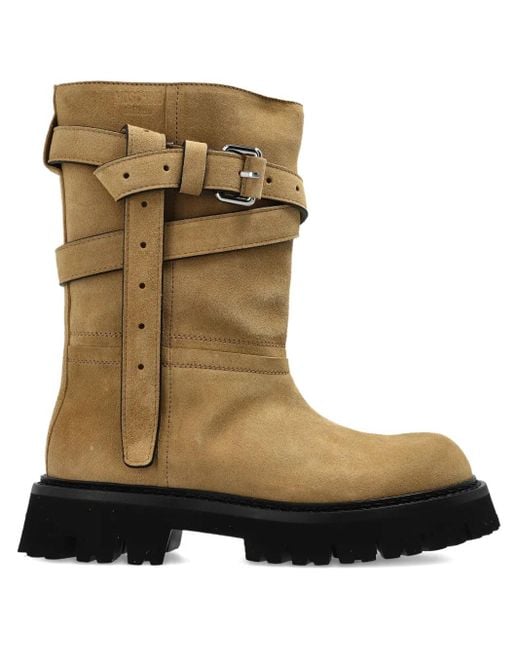 Botas biker con tira con hebilla Moschino de color Green