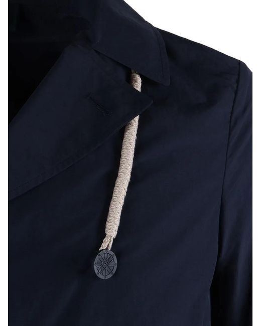 Camplin Blue Double-Breasted Storm Jacket for men