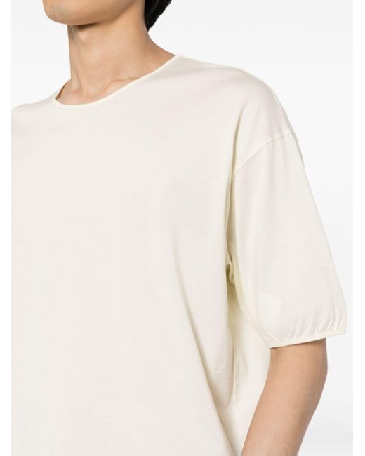 T-Shirt Con Maniche A Spalla Bassa di Lemaire in White da Uomo