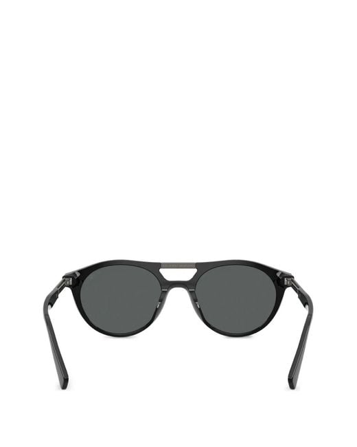 Brunello Cucinelli Black Browline Sunglasses