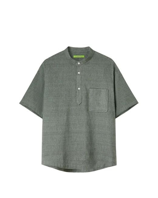 Shanghai Tang Gray Tang Short-Sleeved Polo Shirt for men