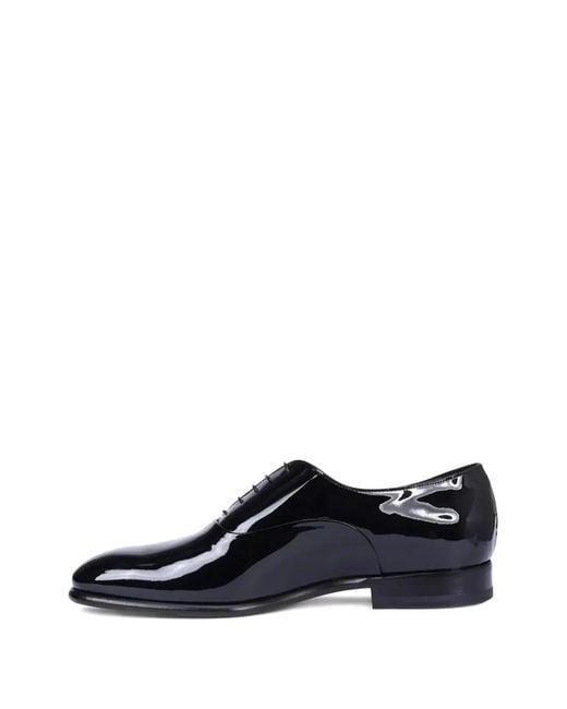 Santoni White Almond-Toe Oxford Shoes for men