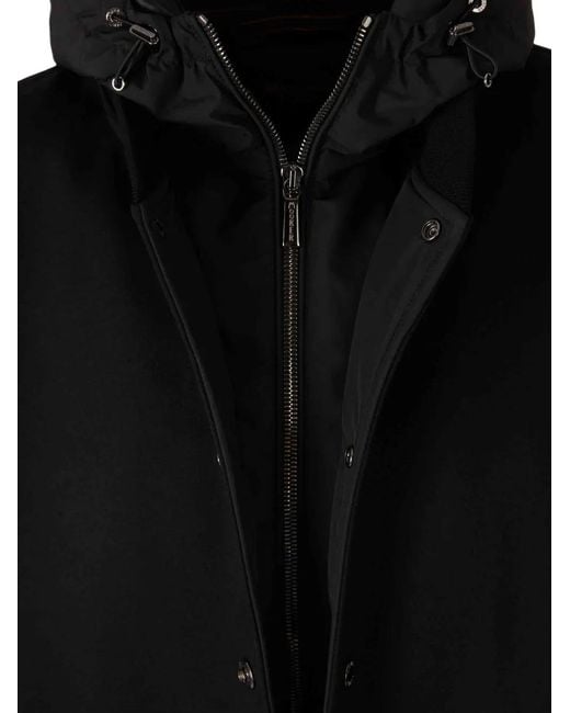 Moorer Black Callum Hooded Jacket for men