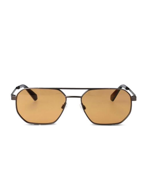 Calvin Klein Natural Geometric-Frame Sunglasses for men