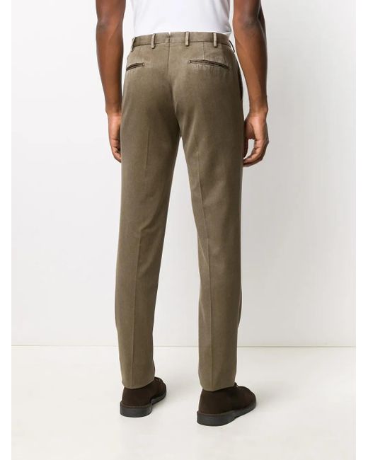 Dell'Oglio Gray Inverted Pleat Wool Trousers for men