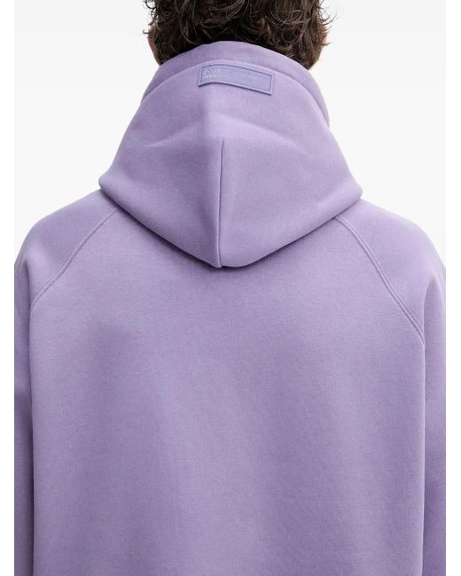 Aape By A Bathing Ape Purple Logo-Detail Patch-Pocket Hoodie for men