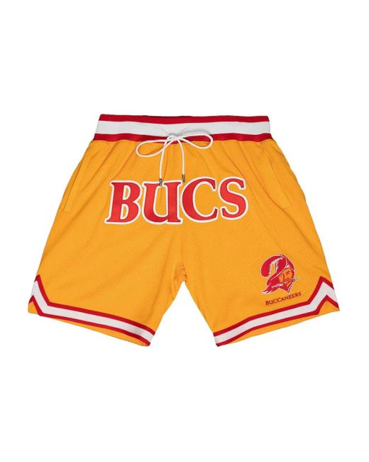 Mitchell & Ness Orange X Just Don Tampa Bay Buccaneers Track Shorts for men