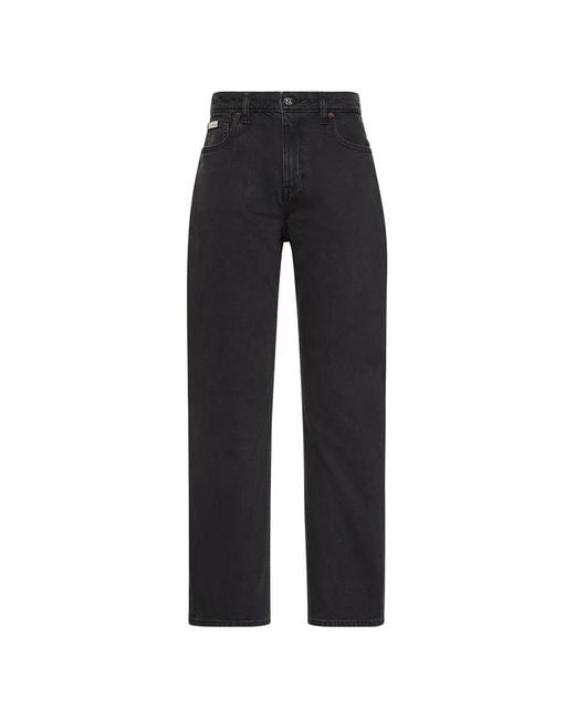 Calvin Klein Black Logo-Patch Jeans