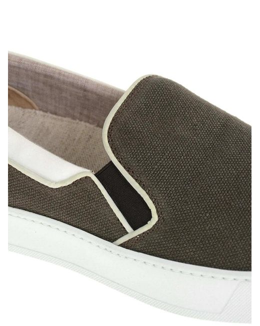 Corneliani Gray Slip-On Sneakers for men