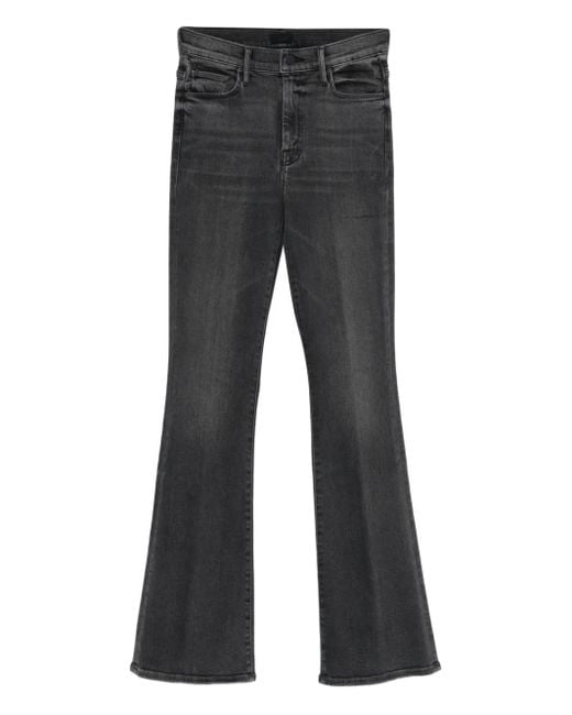Mother Gray Flared Jeans With Vintage Appeal And Flattering Fit