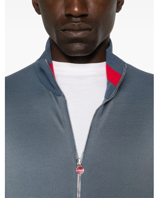 Kiton Blue Logo-Embroidered Track Suit for men