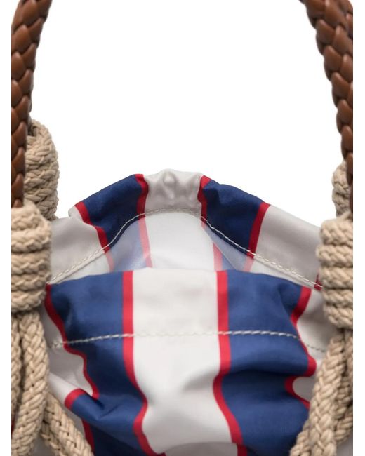 Prada Natural Medium Noué Macramé Tote Bag