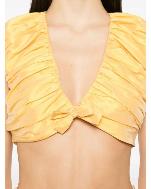 Viktor & Rolf プリーツ クロップドトップ Yellow