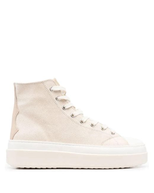 Isabel Marant Natural Neutral Austen High-top Sneakers