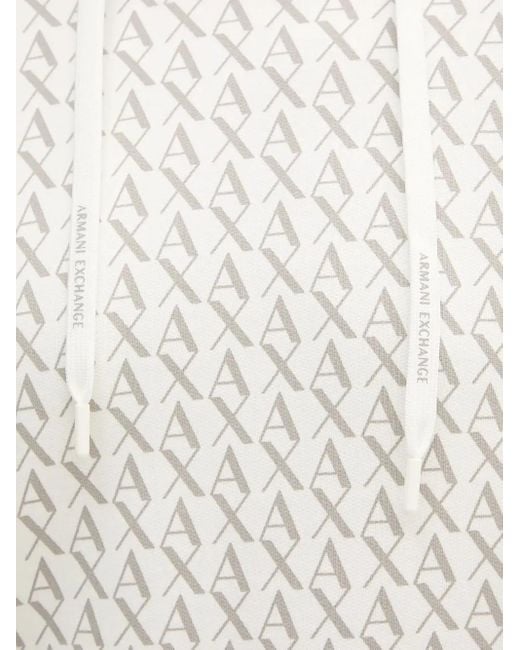 メンズ ARMANI EXCHANGE ロゴ パーカー White