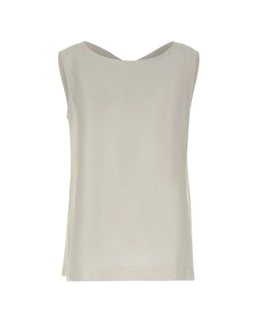 Kaos Natural Side-Slit Tailored Top