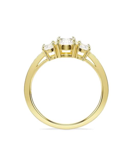 Anello Stilla Attract Con Tre Pietre di Swarovski in Metallic