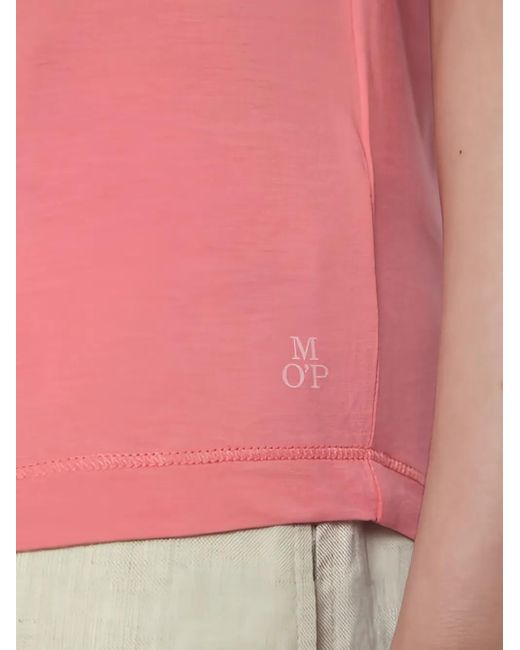 Marc O' Polo Pink Scoop-Neck Cap-Sleeve Top