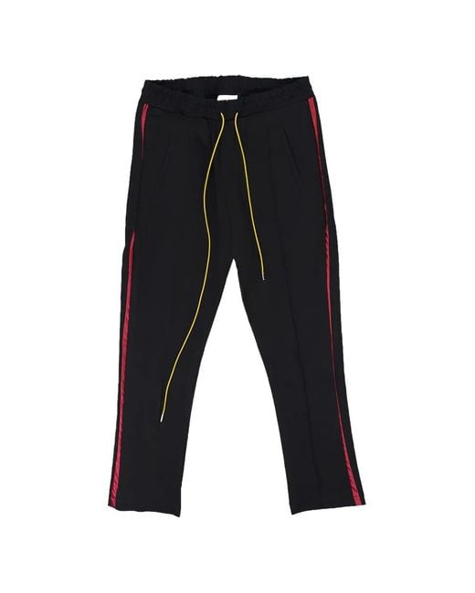 Rhude Black Traxedo Side-Stripe Track Pants for men