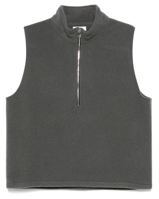 Rier Black Fleece Vest for men