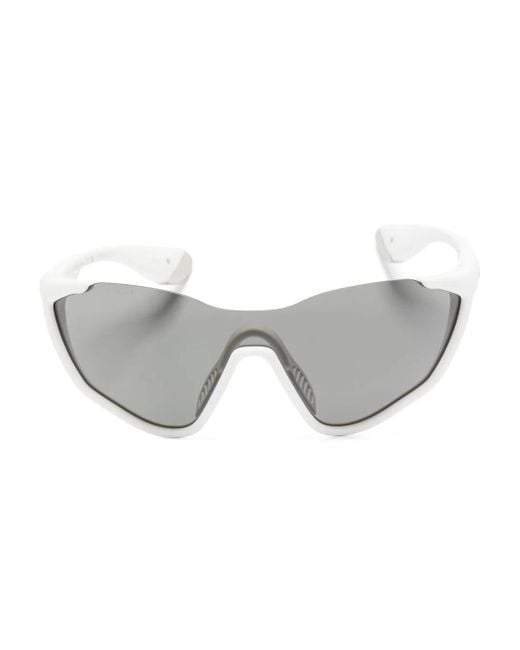 Gucci Gray Shield-Frame Sunglasses