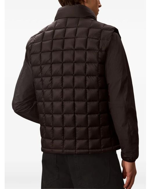 Calvin Klein Black Grid-Quilted Logo Gilet for men