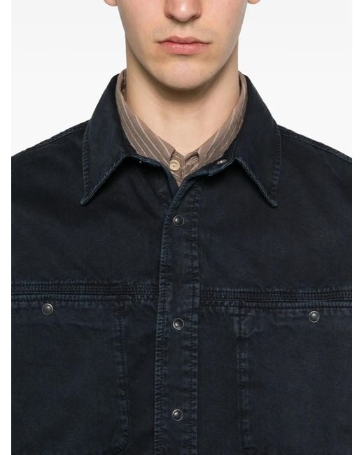 Jeanerica Blue André Patch-Pocket Shirt for men