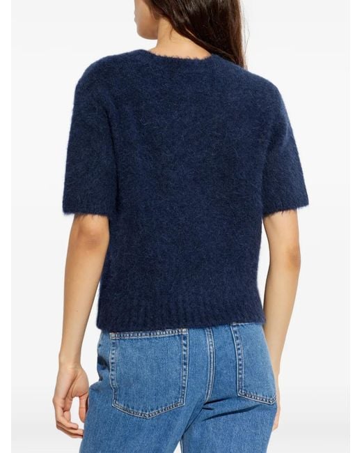 Samsøe & Samsøe Blue Sajeanne Short-Sleeve Top