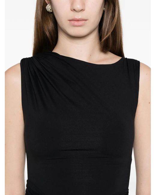 Axel 113 Black Tina Draped Tie Top