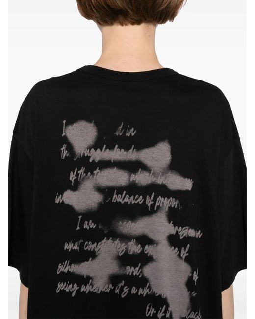 Yohji Yamamoto Black Cotton Jersey T-Shirt