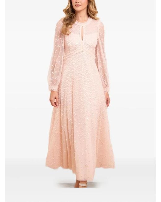 Needle & Thread Women's Pink Sequin-Embellished Long-Sleeve Dress Needle & Thread Women's Pink Sequin-Embellished Long-Sleeve Dress